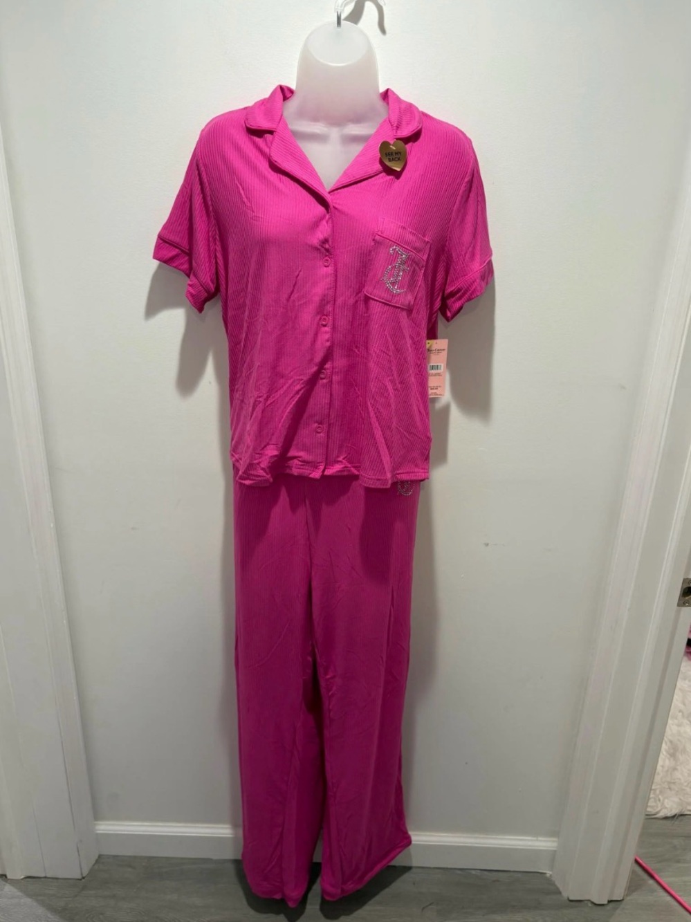 Juicy Couture Pink Women's Two-Piece Lounge Pajama Set -L